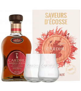 coffret cardhu amber single malt et deux verres