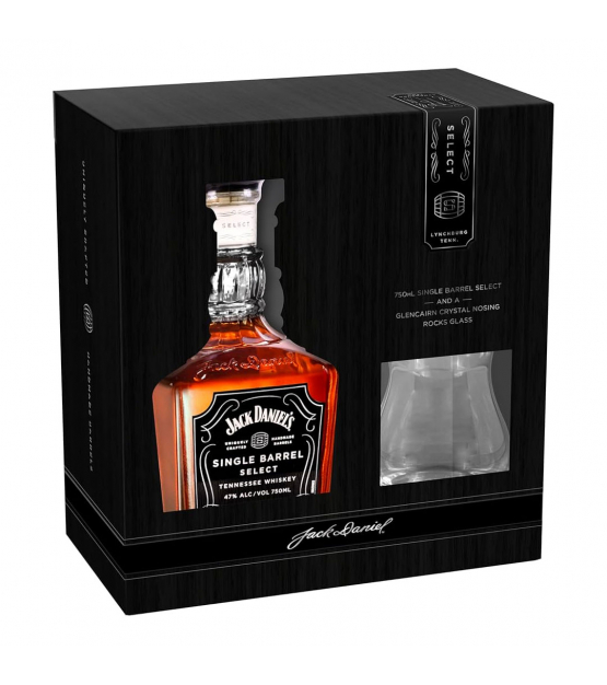 Jack Daniel's Single Barrel Whiskey avec un verre