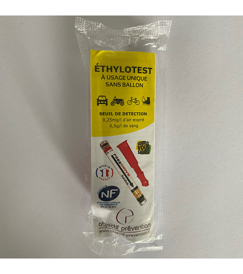 Ethylotest – Usage unique sans ballon 0.5g/L