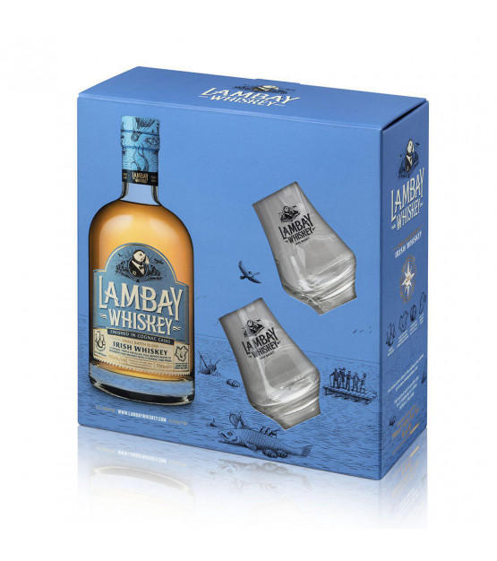 Lambay small batch blend coffret avec 2 verres